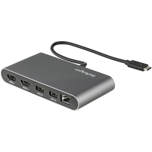 StarTech.com Dual-Monitor Thunderbolt Mini Dock, 4K 60Hz HDMI, Driverless Hub for Windows & Mac, Gigabit Ethernet, 1...