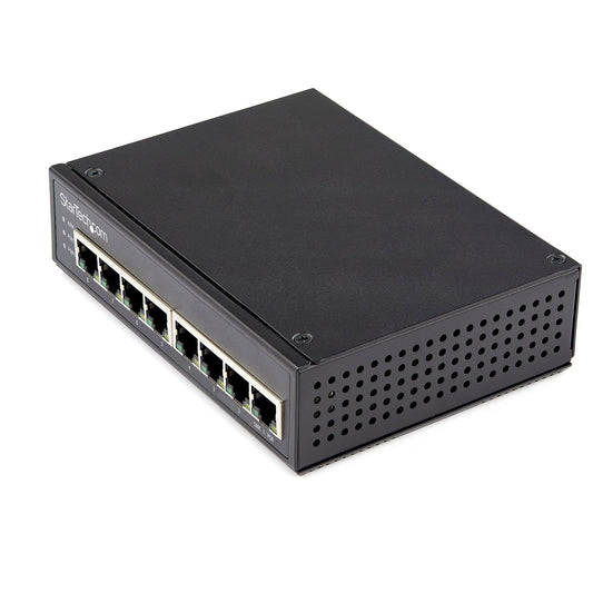StarTech Industrial 8 Port Gigabit PoE Switch - 30W - Power Over Ethernet Switch - GbE PoE+ Unmanaged Switch - Rugged High Power Gigabit Network Switch IP-30/-40 C to 75 C