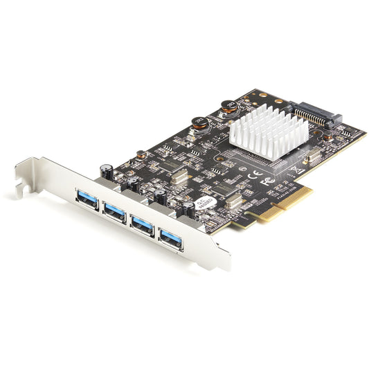 StarTech.com 4-Port USB PCIe Card - 10Gbps USB 3.2 Gen 2 Type-A PCI Express Expansion Card with 2 Controllers - 4x USB-A - USB PCIe Add-On Adapter Card - Windows/Mac/Linux product image