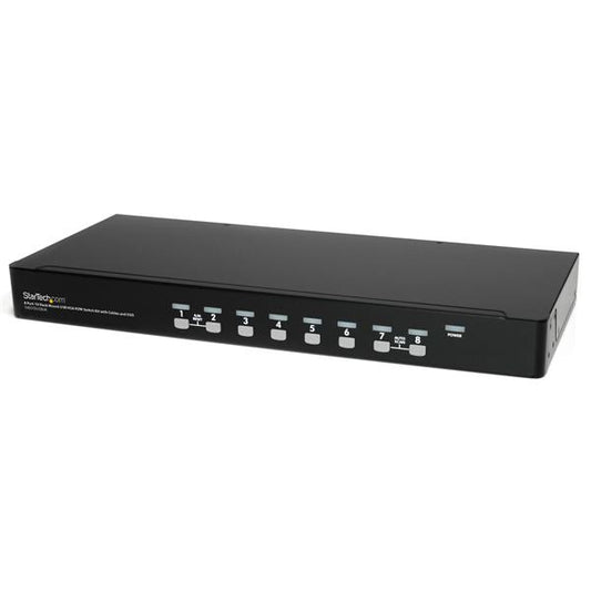 StarTech.com 8 Port 1U Rackmount USB KVM Switch Kit with OSD and Cables - TAA product image