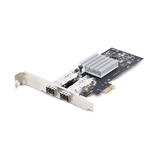 StarTech 2-Port GbE SFP Network Card, PCIe 2.0 x1, Intel I350-AM2 2x 1GbE Controller, 1000BASE Copper/Fiber Optic, Dual-Port Gigabit Ethernet NIC, Desktop/Server Backplanes - Windows and Linux Compatible