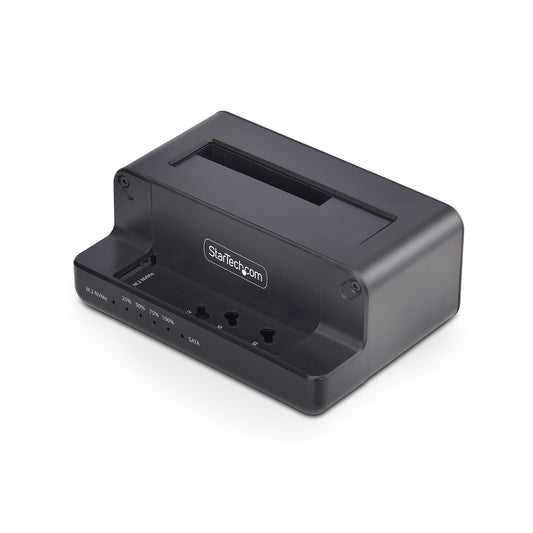 StarTechM.2 NVMe to 2.5/3.5" SATA Drive Duplicator, Dual Bay Standalone SSD Cloner/Drive Dock, Bidirectional NVMe to SATA / SATA to NVMe, Up to 27GBpm, TAA