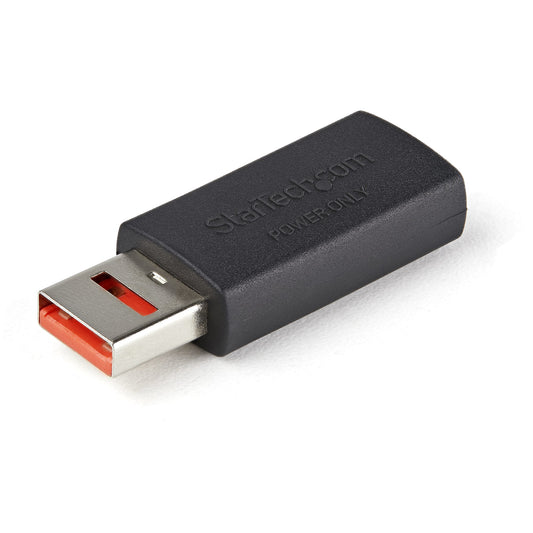 StarTech.com Secure Charging USB Data Blocker Adapter – Male to Female USB-A Charge-Only Adapter – No-Data Charge/Power-Only Adapter for Phone/Tablet – Data Blocking USB Protector Adapter product image