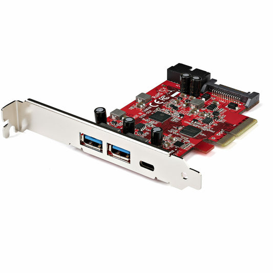StarTech.com 5-Port USB PCIe Card - 10Gbps USB 3.2 Gen 2 PCIe Card w/ 1x USB-C & 2x USB-A - 1x 2 Port IDC (Internal 5Gbps USB Header Expansion) - USB C PCI Express Controller Card - TAA product image