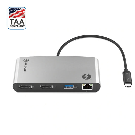 ALOGIC THUNDERBOLT3 DUAL DOCKING STATION 4K (TB3D2DPBL-SGR)