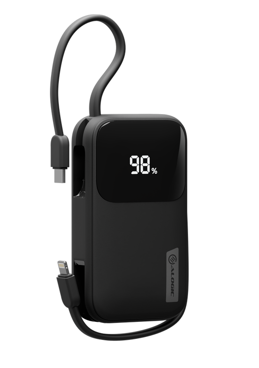 ALOGIC 10kmAh 20W Tand PB USB-C & lighting Blk (AL10KPBTN-BLK)