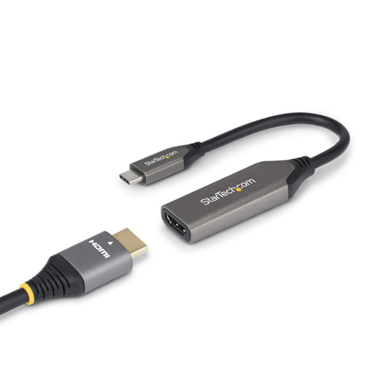 StarTech.com USB-C to HDMI Adapter, 8K 60Hz / 4K 120Hz, Thunderbolt / USB4 Compatible, USB C to HDMI 2.1 Converter, HDR10+, 7.9in (20cm) Cable product image