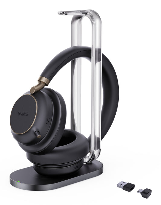 Yealink BH76 Plus with Charging Stand Teams Black USB-C/A Headset product image