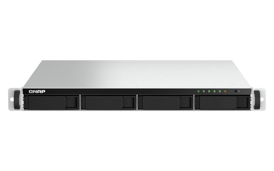 QNAP TS-464U NAS Rack (1U) Intel® Celeron® N5095 8 GB DDR4 0 TB QNAP Turbo System Aluminium, Black