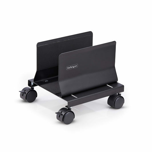 StarTech.com Computer Tower Cart, Rolling Mobile CPU Caddy on Wheels/Casters, Max Load 46.3lb/21kg, Adjustable PC Case Mount, Desktop Floor Stand, Steel Dolly, TAA product image