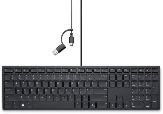 DELL KB525C keyboard Office USB US English Black - DELL