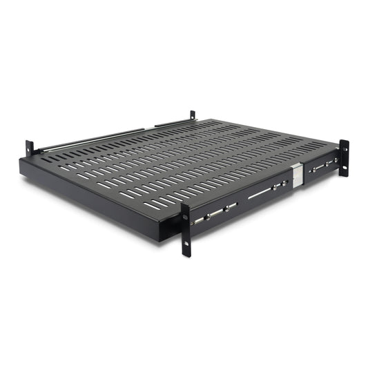 StarTech2U Sliding Server Rack Mount Shelf - 20 to 30in Adjustable Mounting Depth - Vented - 50lb - Heavy Duty Universal 19” Rack Shelf for Equipment Rack - 24in Deep