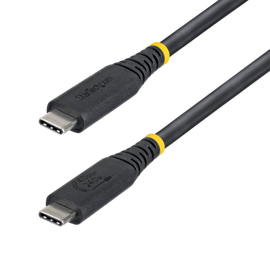 StarTech.com 1m (3ft) USB4 Cable, 40Gbps, USB-IF Certified USB-C Cable, 240W PD, 8K 60Hz/4K 240Hz DP2.1 DP40, TPE Jacket, Thunderbolt 4 Compatible - Black USB-C Cord product image