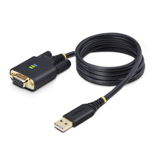 StarTech.com 3.3ft (1m) USB to Null Modem Serial Adapter Cable, Interchangeable DB9 Screws/Nuts, COM Retention, USB-A to RS232, FTDI, Level-4 ESD Protection, Windows/macOS/ChromeOS/Linux -… product image