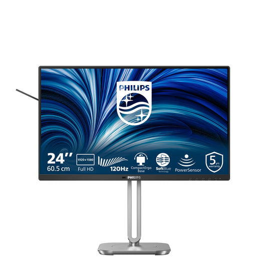 Philips 4000 series 24B2N4200/75 computer monitor 60.5 cm (23.8") 1920 x 1080 pixels Full HD LCD Grey - Philips