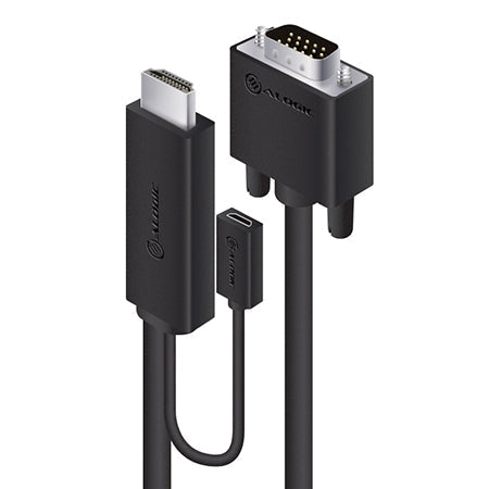 ALOGIC 2M HDMI TO VGA CABLE W. USB POWER (HDVG-MM-02)