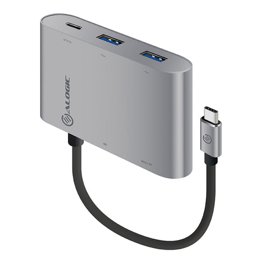 ALOGIC USB-C ADAPTERW.CARDREADER/2XUSB3.0/USB-C (VPLUCCR2ACH-SGR)