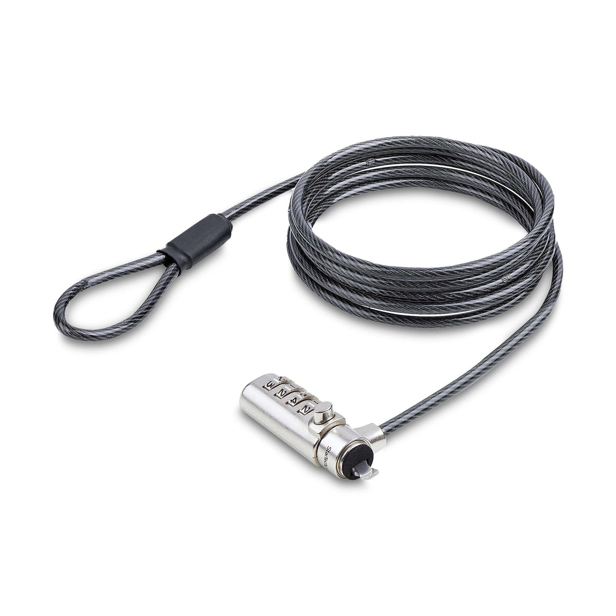 StarTech.com Slim Lock Noble Wedge Slot Compatible, 5ft (1.5m) Locking Cable, Anti-Theft Security For Laptop/Notebook, Cut-Resistant Steel Cable, Combo Lock, TAA product image