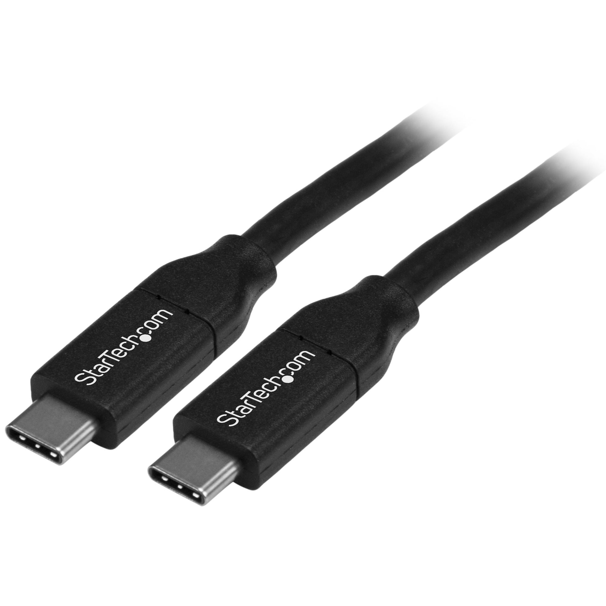 StarTech.com 13ft (4m) USB-C Fast Charging Cable, Charge & Sync, 100W (5A) PD, USB 2.0, USB-IF Certified - Black USB C Charging Cord product image