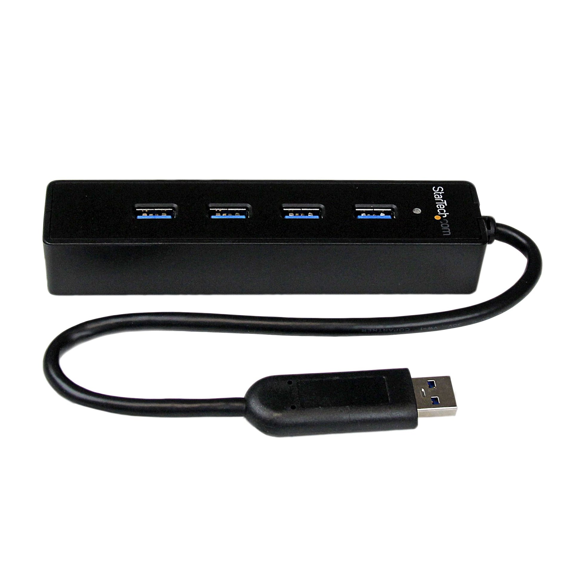 StarTech.com 4 Port Portable SuperSpeed USB 3.0 Hub with Built-in Cable - 5Gbps product image