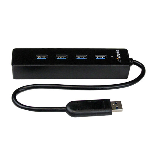 StarTech.com 4 Port Portable SuperSpeed USB 3.0 Hub with Built-in Cable - 5Gbps product image