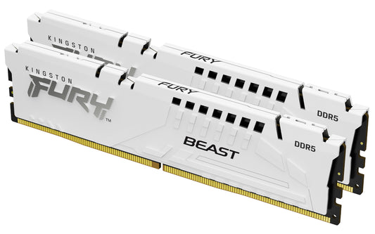 Kingston Technology FURY Beast 32GB 6000MT/s DDR5 CL36 DIMM (Kit of 2) White EXPO product image
