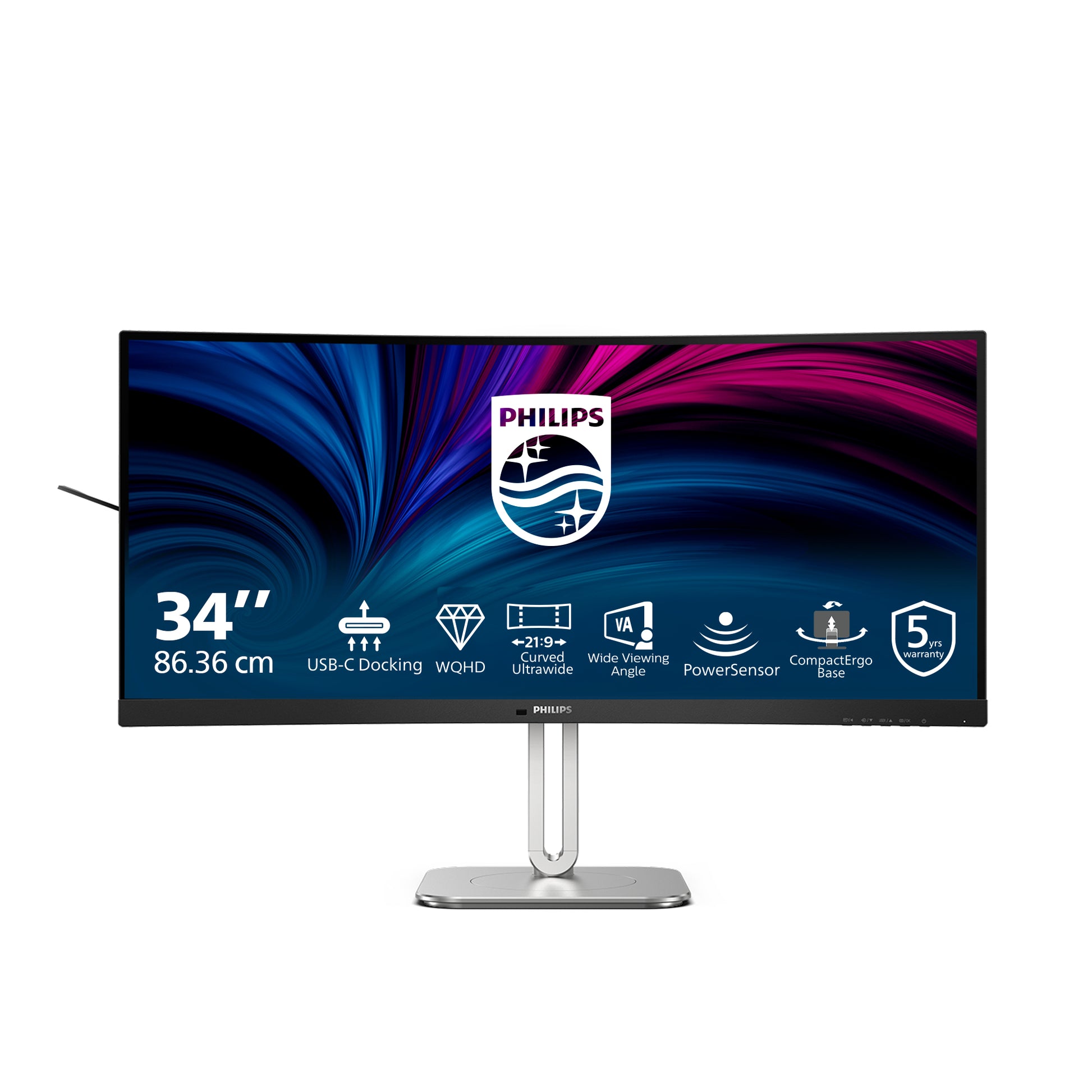 Philips 34B2U5600C/75 computer monitor 86.4 cm (34") 3440 x 1440 pixels Dual QHD LCD Grey product image