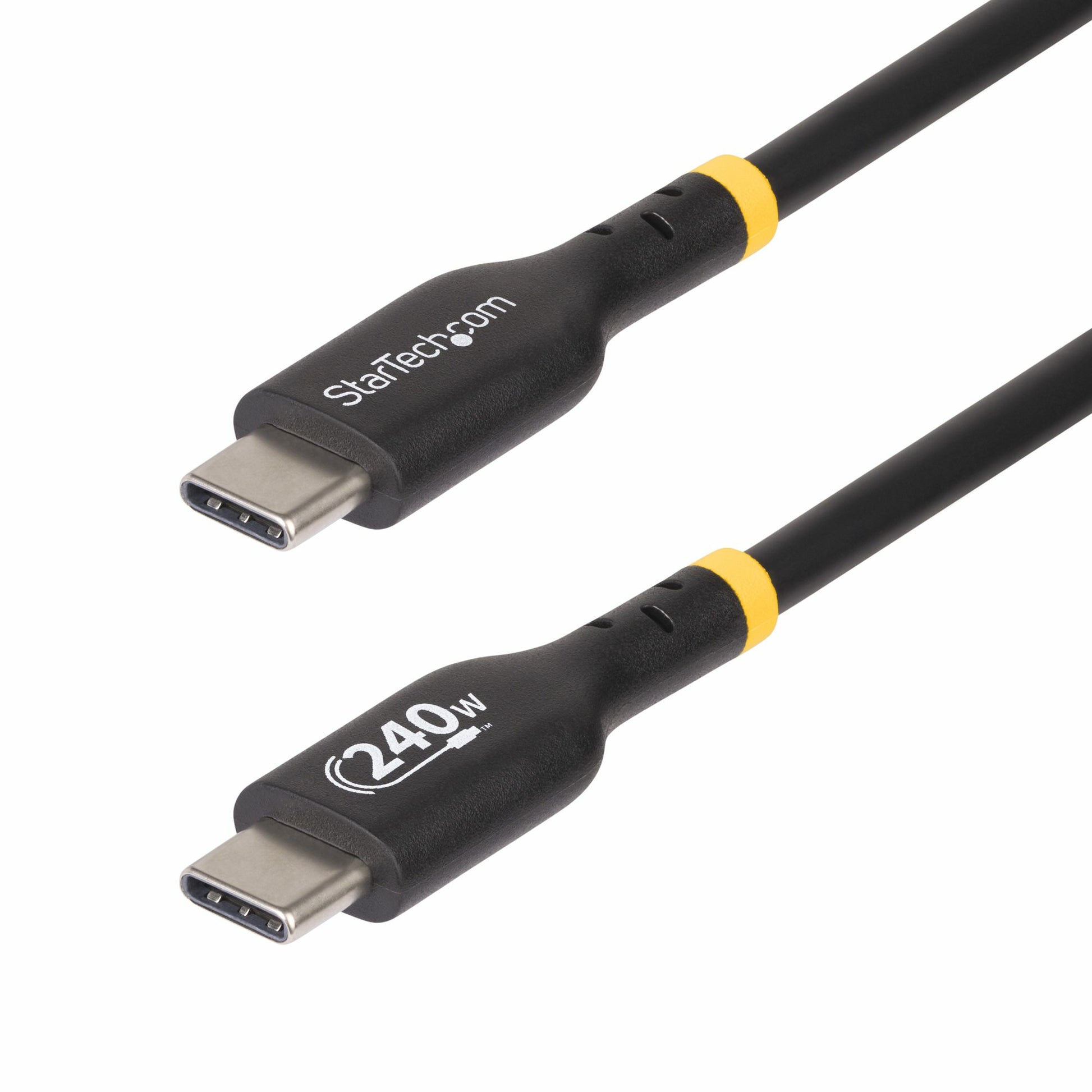 StarTech.com 3.3ft (1m) USB-C Charging Cable, Charge & Sync, 240W (5A) PD EPR, USB 2.0 Laptop Charger Cable, USB-IF Certified, TPE Jacket - Black USB C Charging Cord product image