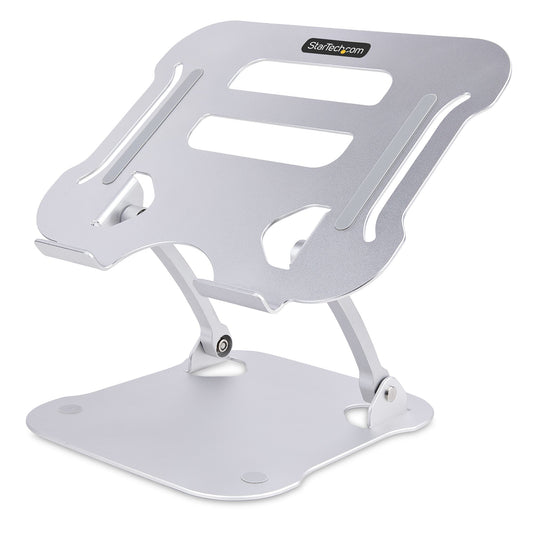 StarTech.com Laptop Stand for Desk, Ergonomic Laptop Stand Adjustable Height, Aluminum, Portable, Supports up to...