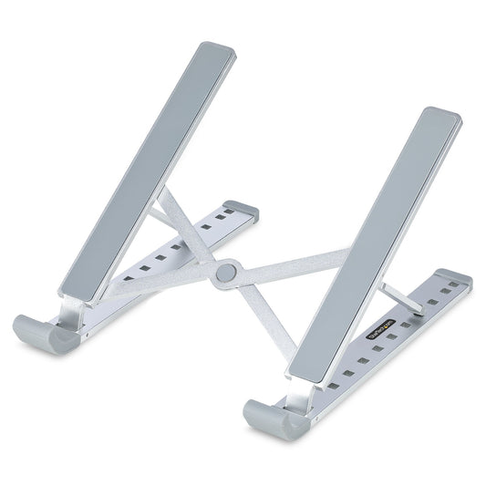 StarTech.com Foldable Laptop Riser Stand, Portable Height Adjustable Ergonomic Laptop Stand, Ventilated Aluminum...