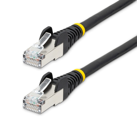StarTech 10m CAT6a Ethernet Cable - Black - Low Smoke Zero Halogen (LSZH) - 10GbE 500MHz 100W PoE++ Snagless RJ-45 w/Strain Reliefs S/FTP Network Patch Cord
