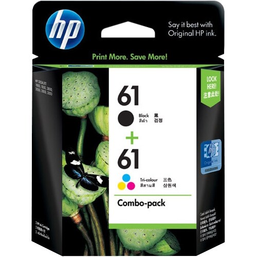 HP 61 BLACK / TRI-COLOR COMBO PACK INK CARTRIDGES (CR311AA)