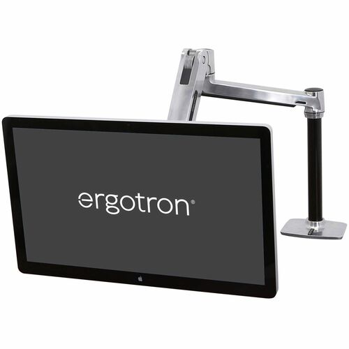 Ergotron LX HD Sit-Stand Desk Mount LCD Arm Polished (45-384-026)
