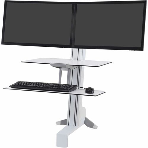 Ergotron WORKFIT-S DUAL SIT-STAND WORKSURFACE LARGE KYBD TRAY BRIGHT WHITE (33-349-211)