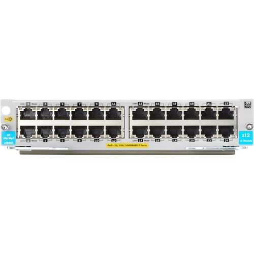 HPE Aruba Networking 24-port 10/100/1000BASE-T PoE+ MACsec v3 zl2 Module (J9986A)