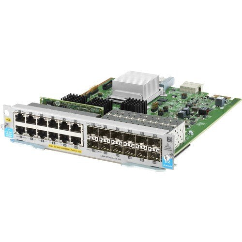 HPE Aruba Networking 12-port 10/100/1000BASE-T PoE+ / 12-port 1GbE SFP MACsec v3 zl2 Module (J9989A)