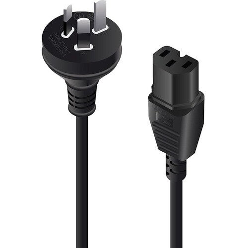 ALOGIC 2M AUS 3 PIN MAINS PLUG TO IEC C15 HIGH TEMPERATURE MALE TO FEMALE (MF-3PC15-02)
