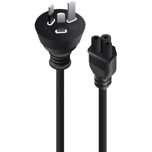 ALOGIC 0.5M AUS 3 PIN MAINS PLUG TO IEC C5 MALE TO FEMALE (MF-AUS3PC5-0.5)