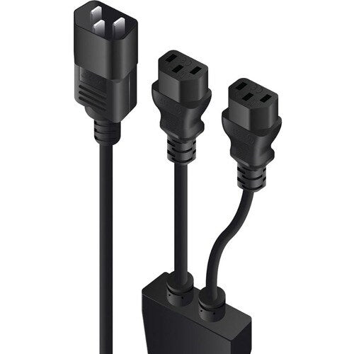 ALOGIC 2M Y SPLITTER POWER CABLE IEC C14 (M) 2 IEC C13 (F) (MFF-C14C13-02)
