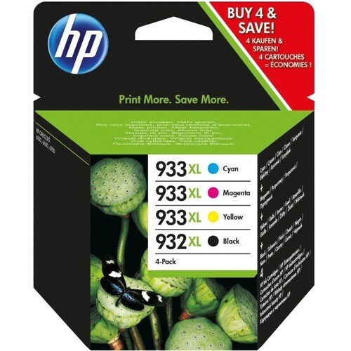 HP 933XL CMY/932XL Blk Crtg Combo 4-Pk (T0A80AA)