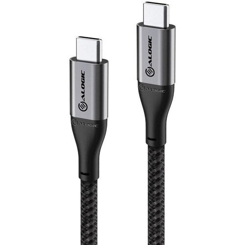ALOGIC SUPER ULTRA USB-C TO USB-C CABLE - MALE TO MALE - 1.5M -USB 2.0 - 5A - 480MBPS - SPACE GREY (ULCC21.5-SGR)
