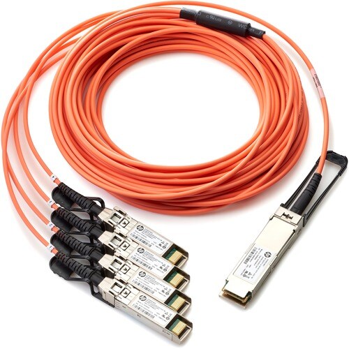 HPE BLADESYSTEM C-CLASS QSFP+ TO 4X10G SFP+ 15M ACTIVE OPTICAL CABLE (721076-B21)