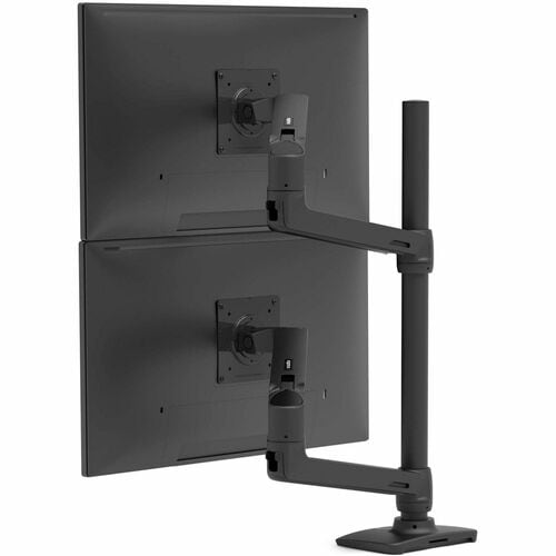 Ergotron LX Dual Stacking Arm Tall Pole Matte Black (45-509-224)