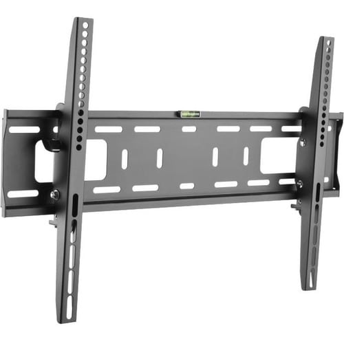 Atdec's AD-WT-5060 mounts single displays with -10 to +5 tilt to the wall with 56mm offset. Wide wall bracket suits stud walls with 24 stud spacing. Black steel. 10 year warranty.