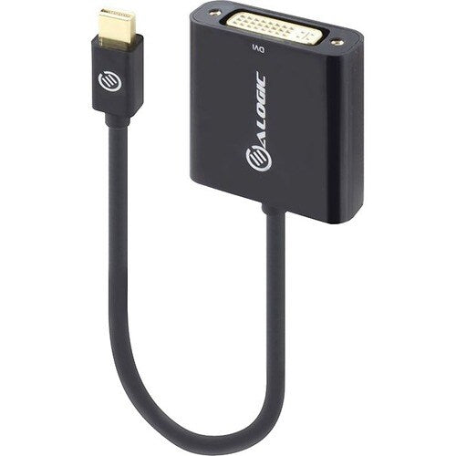 ALOGIC Elements 20cm Mini DisplayPort to DVI Adapter - Male to Female - Black (MDP-DVBK-ACO)