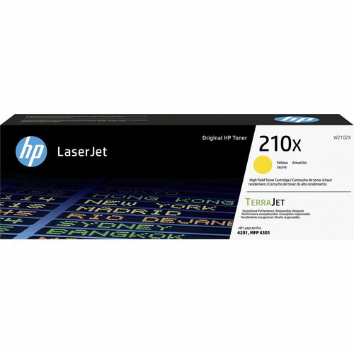 HP 210X Yellow Original LaserJet Toner Cartridge (W2102X)