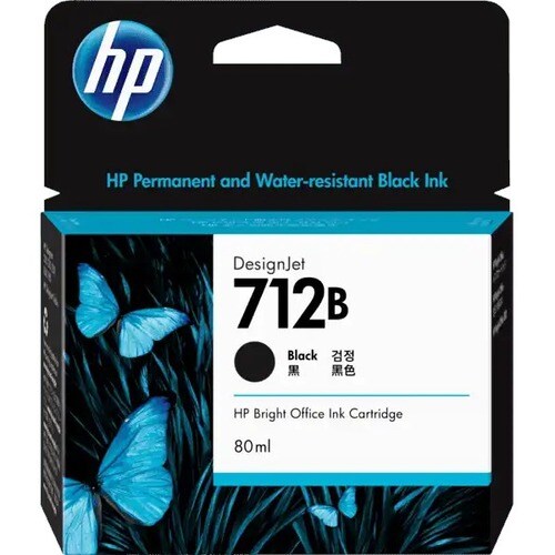 HP 712B 80ml Black Ink Cartridge (3ED29A)