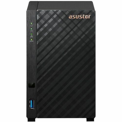 Asustor Drivestor 2 Gen 2 AS1202T 2 Bay NAS Quad-Core 1.7GHz CPU 2.5GbE Port 1GB DDR4 Three USB 3.0 Diskless