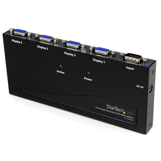 StarTech.com 4 Port High Resolution VGA Video Splitter - 350 MHz - TAA product image