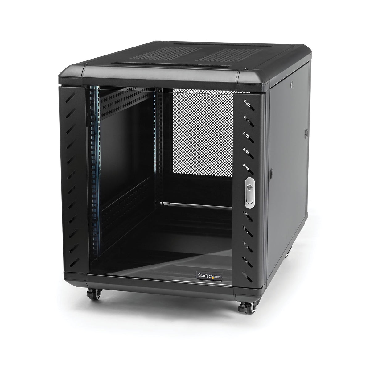 StarTech.com 12U Enterprise-Grade Flat Pack Server Rack Cabinet, 19in Enclosed 4-Post Rack with 29in (75cm) Mounting Depth and 1764lb (800kg) Weight Capacity product image